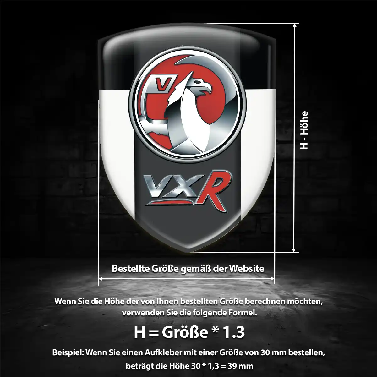 Vauxhall 3D Gel Aufkleber Embleme Ausdrucksstarkes Design