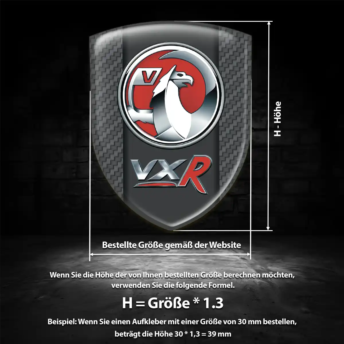 Vauxhall 3D Gel Aufkleber Embleme Auto Elegantes Design
