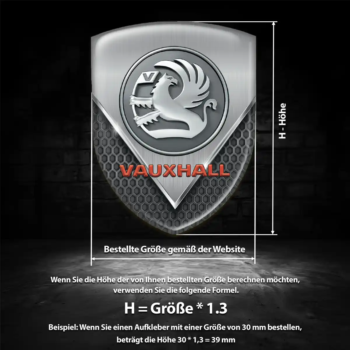 Vauxhall 3D Gel Aufkleber Embleme Auto Hohe Qualität