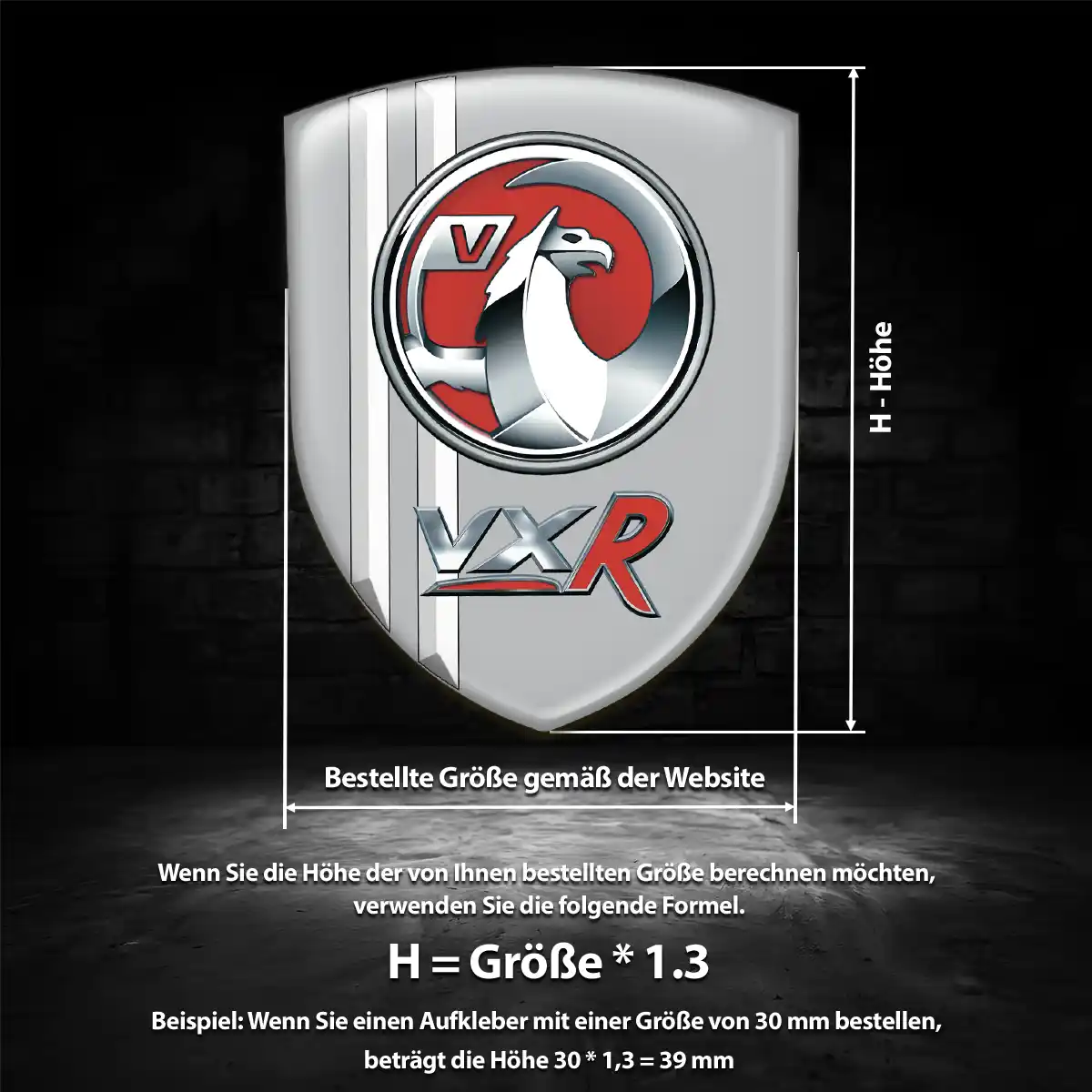 Vauxhall 3D Gel Aufkleber Embleme Auto Interieurdesign