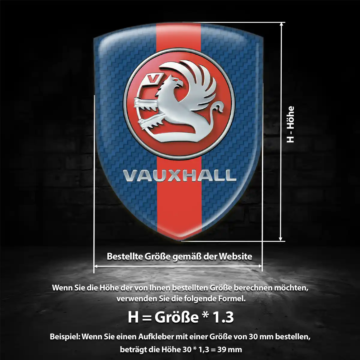 Vauxhall 3D Gel Aufkleber Embleme Auto Limitierte Auflage