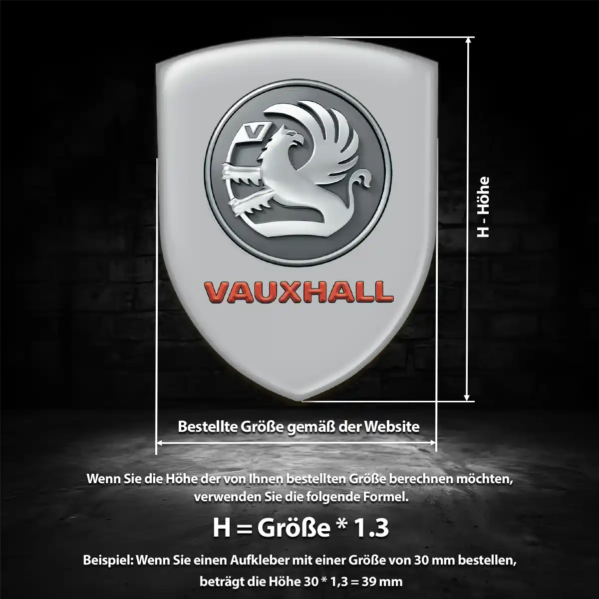 Vauxhall 3D Gel Aufkleber Embleme Auto Luxus-Edition