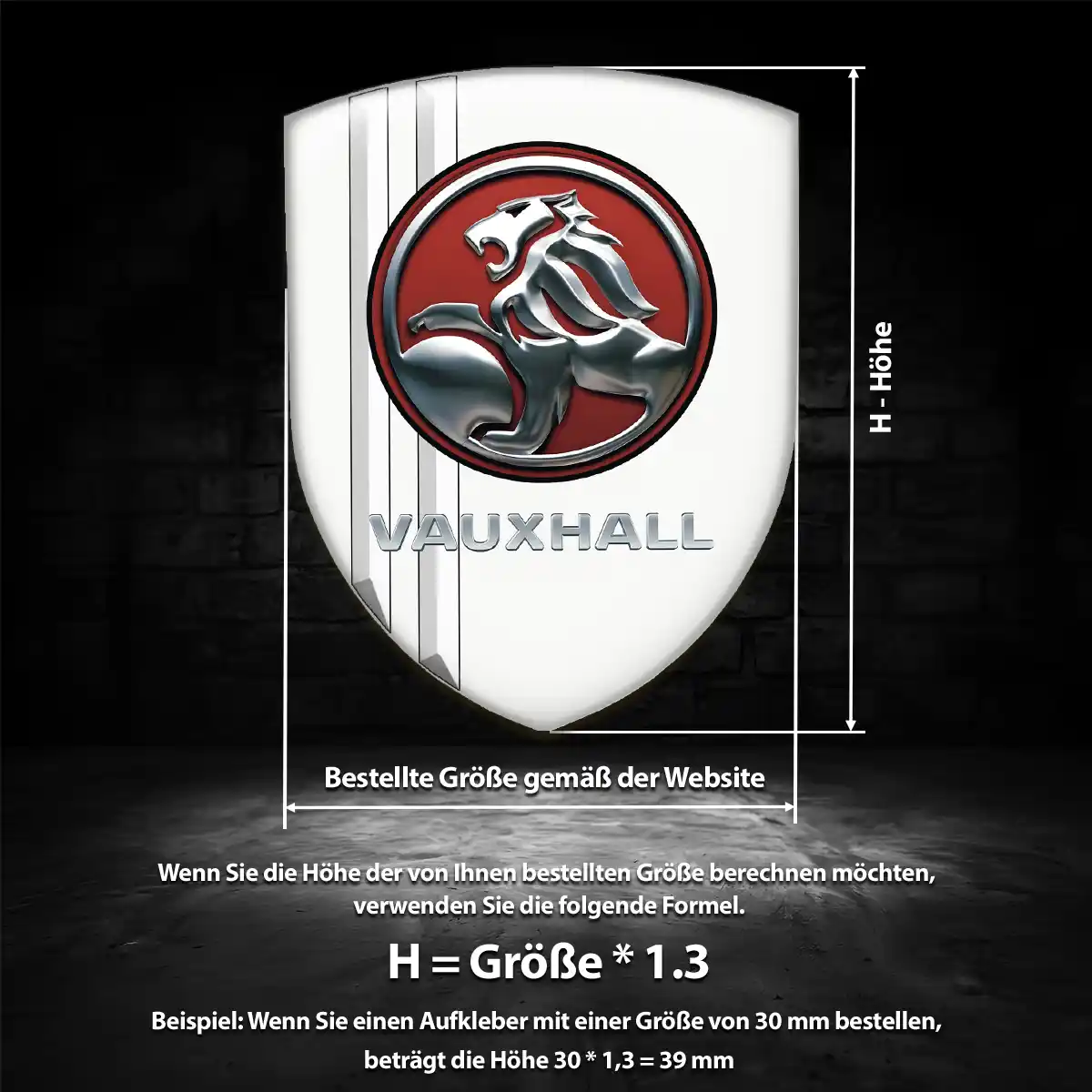 Vauxhall 3D Gel Aufkleber Embleme Auto Modernes Design
