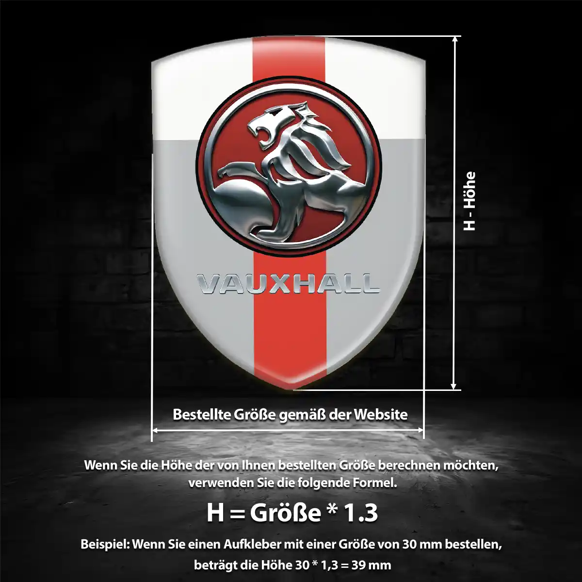 Vauxhall 3D Gel Aufkleber Embleme Auto Premiumqualität