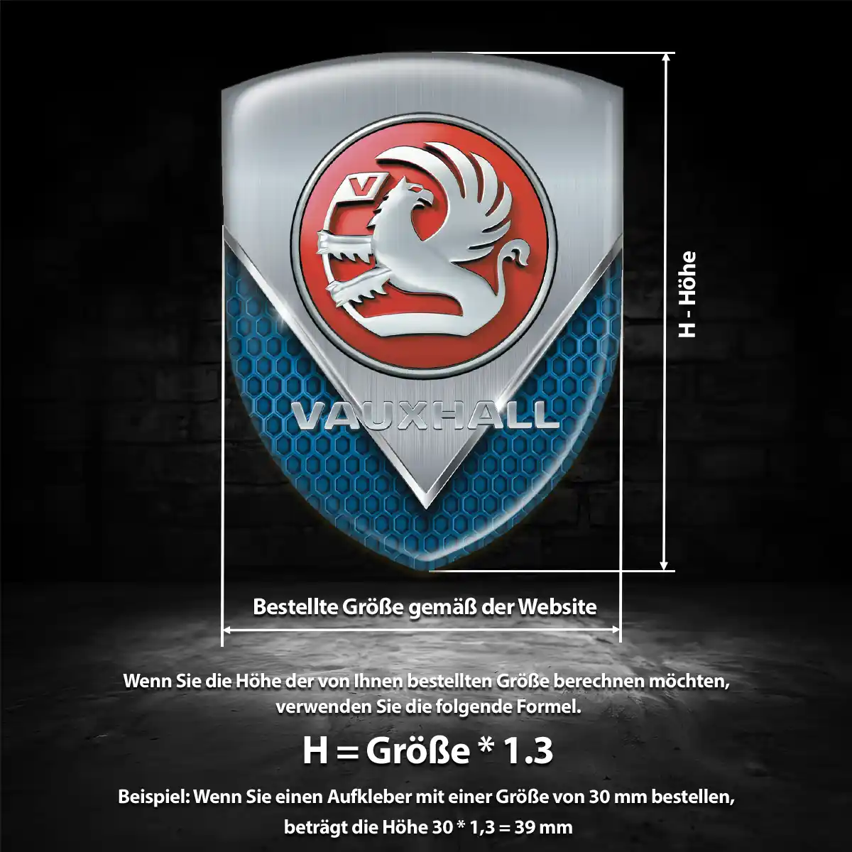 Vauxhall 3D Gel Aufkleber Embleme Auto Stilvolles Design