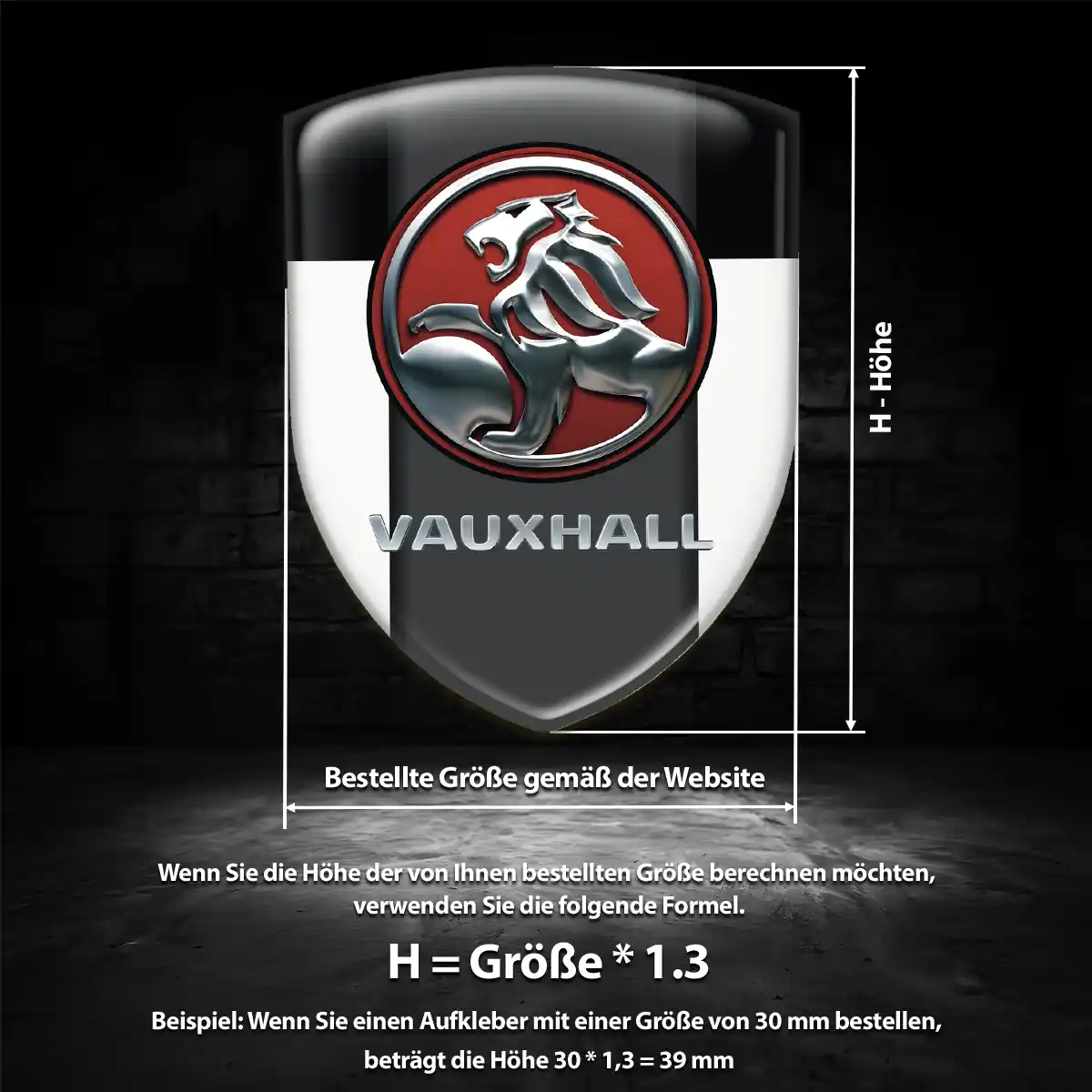 Vauxhall 3D Gel Aufkleber Embleme Auto Tuningfahrzeug