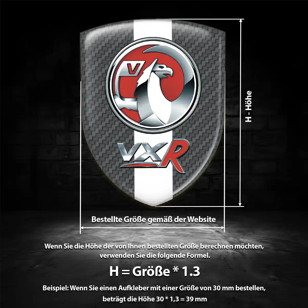 Vauxhall 3D Gel Aufkleber Embleme Elegantes Design