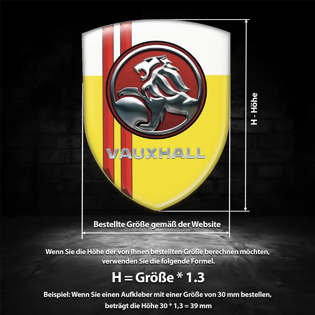 Vauxhall 3D Gel Aufkleber Embleme Erstklassige Qualität
