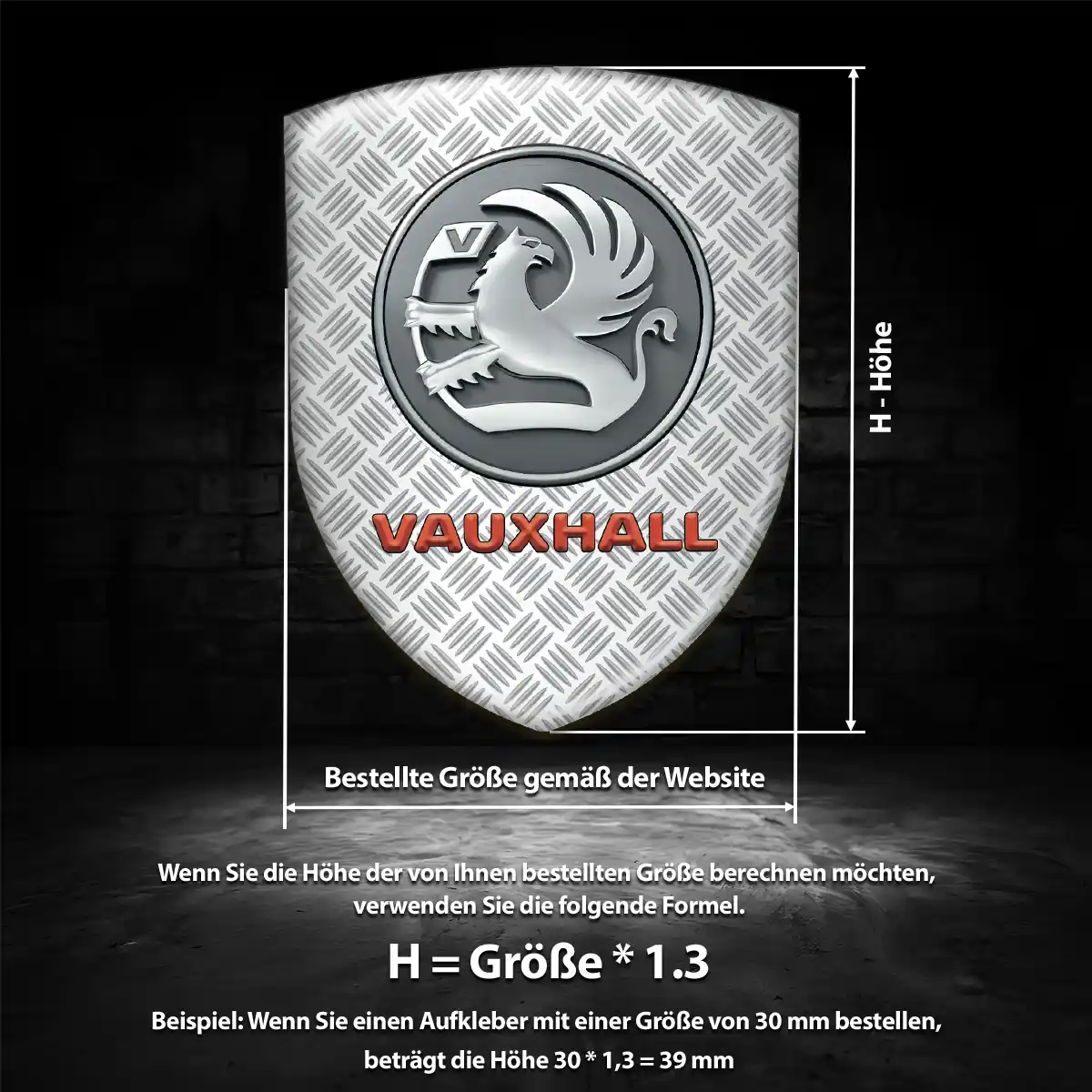 Vauxhall 3D Gel Aufkleber Embleme Hochwertiges Harz