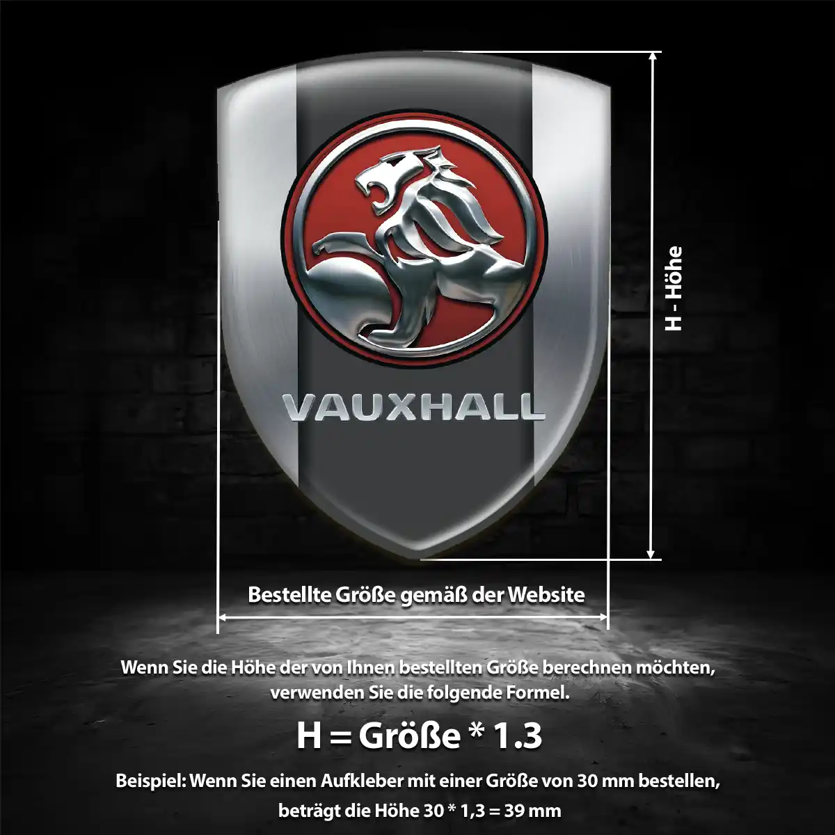 Vauxhall 3D Gel Aufkleber Embleme Luxus-Edition