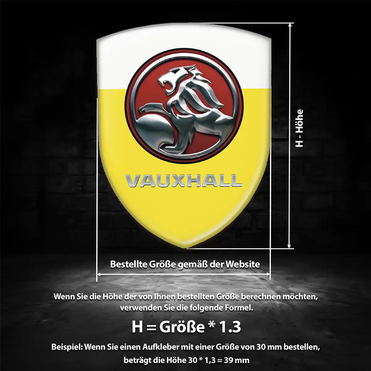 Vauxhall 3D Gel Aufkleber Embleme Markenedition