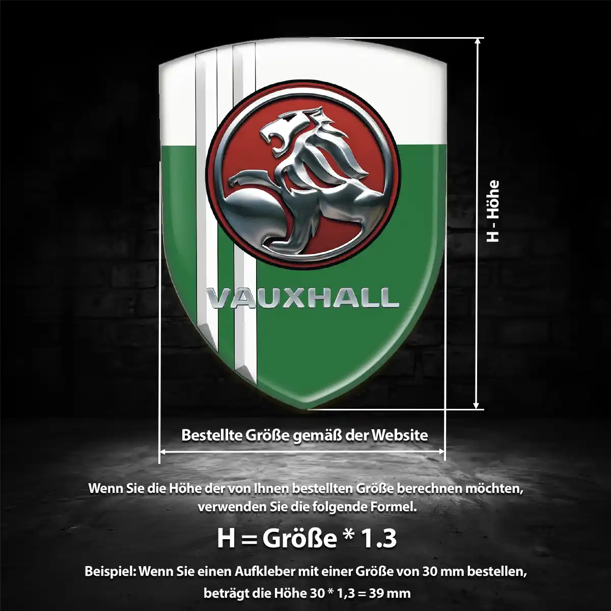 Vauxhall 3D Gel Aufkleber Embleme Modernes Design