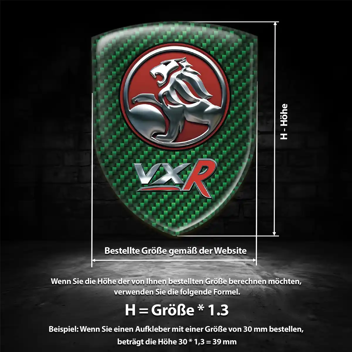 Vauxhall 3D Gel Aufkleber Hohe Qualität