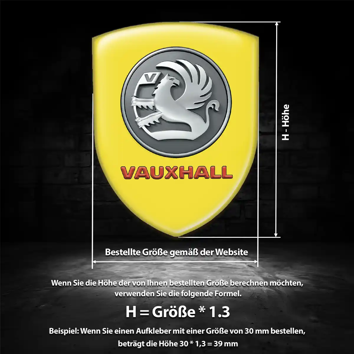 Vauxhall 3D Gel Aufkleber Markenedition