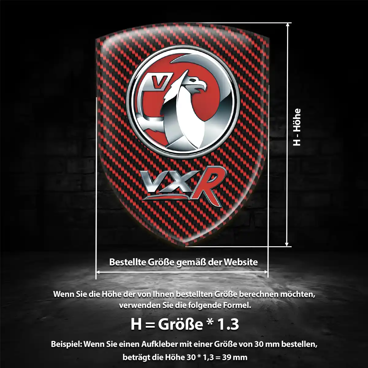 Vauxhall 3D Gel Aufkleber Modernes Design