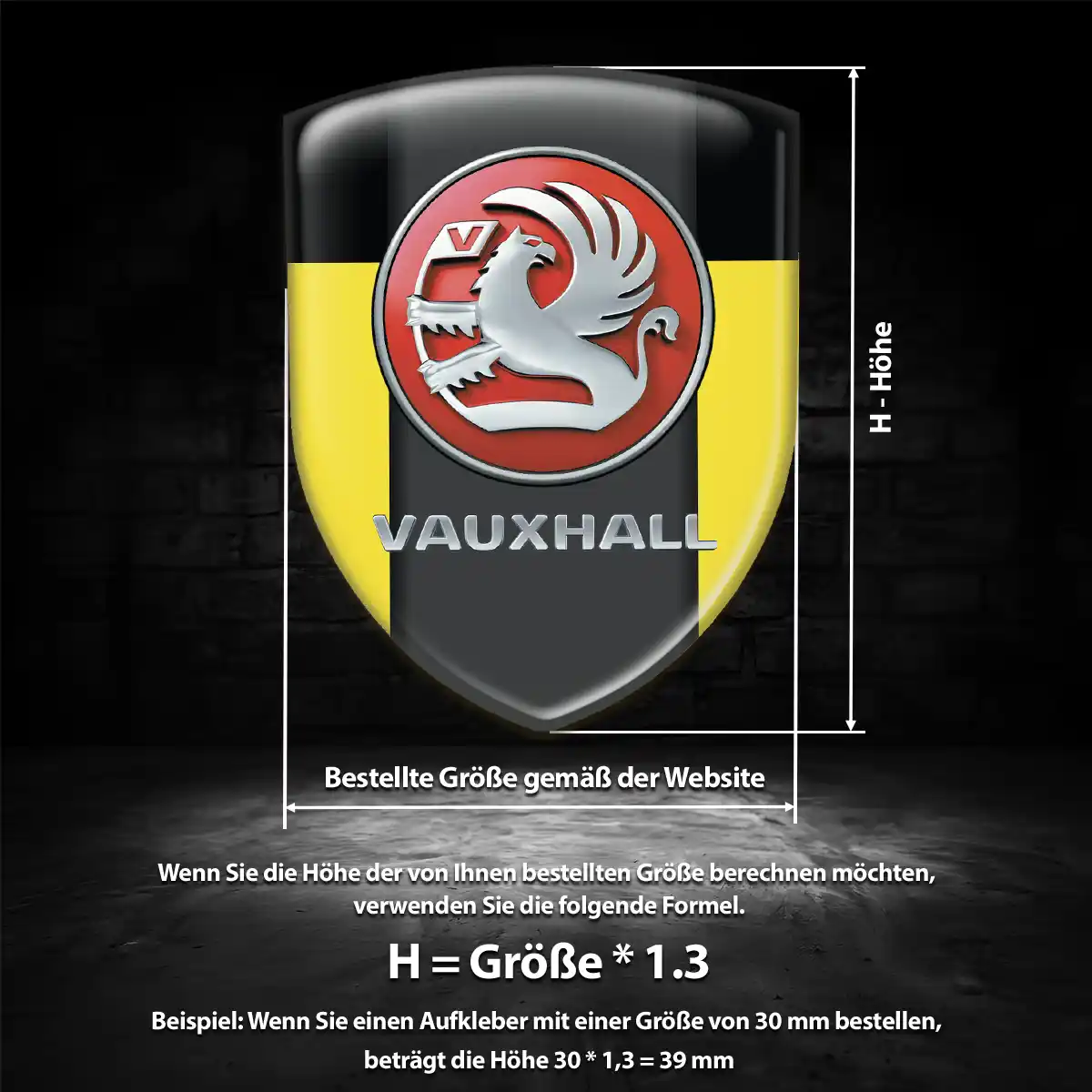 Vauxhall 3D Gel Aufkleber Premium-Edition