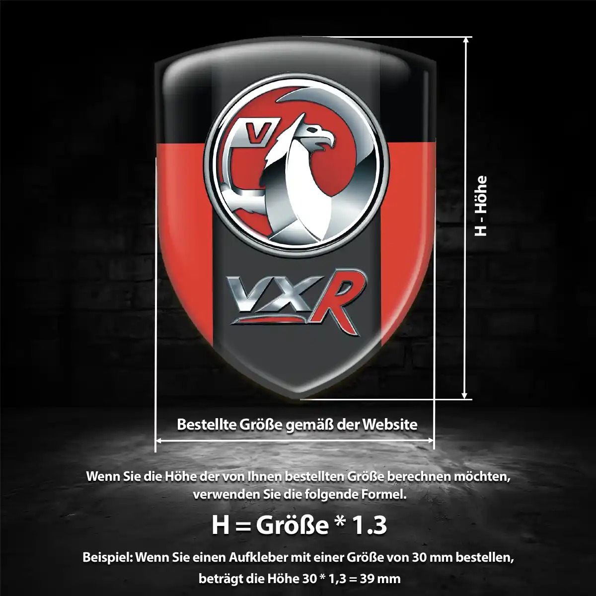 Vauxhall 3D Gel Aufkleber Silikon Auto Premium-Edition