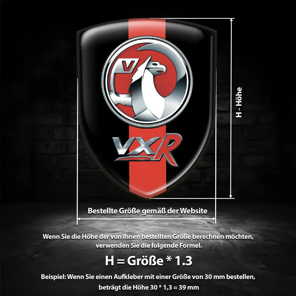Vauxhall 3D Gel Aufkleber Silikon Auto Premiumqualität