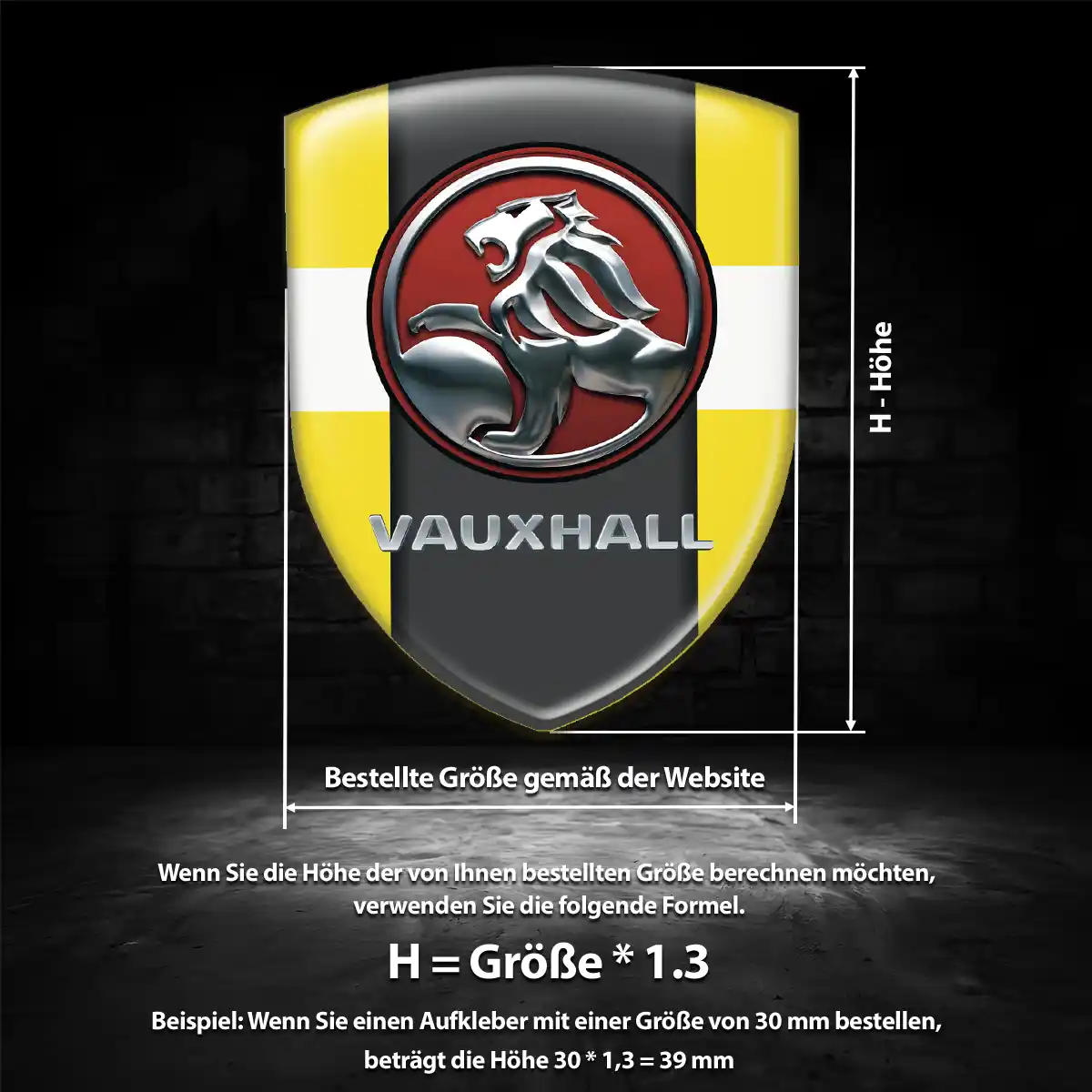Vauxhall 3D Gel Aufkleber Silikon Auto Stilvolles Design