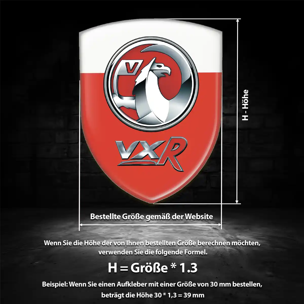 Vauxhall 3D Gel Aufkleber Silikon Auto Tuningfahrzeug