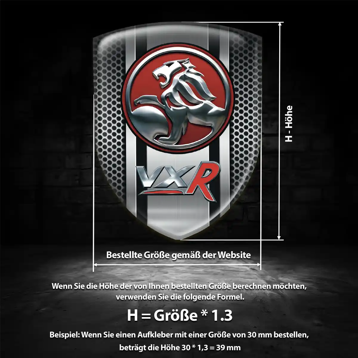 Vauxhall 3D Gel Aufkleber Silikon Elegantes Design