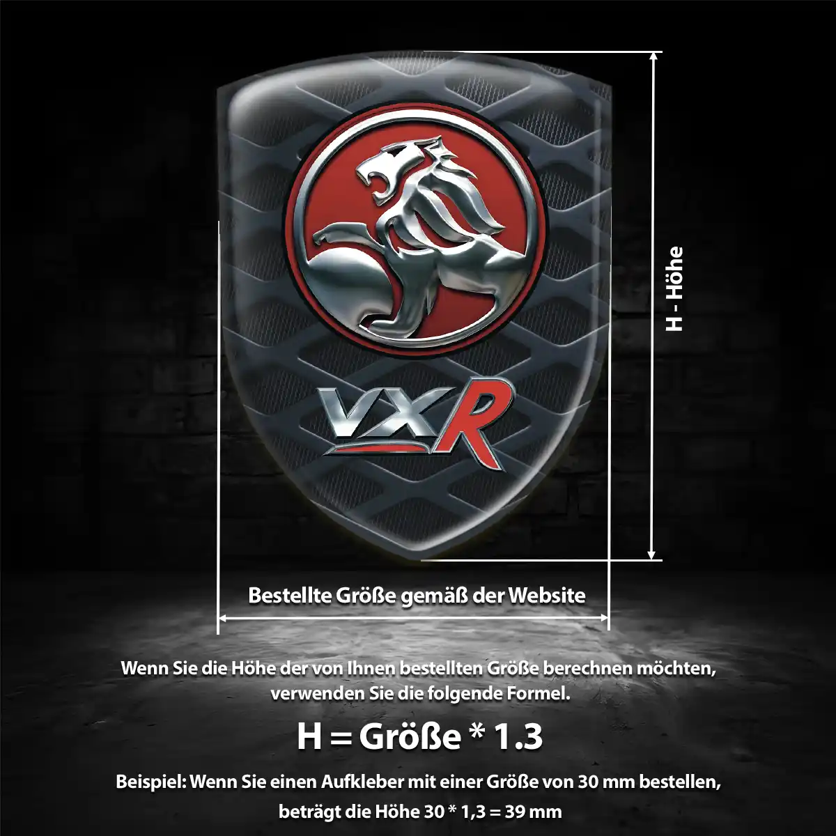 Vauxhall 3D Gel Aufkleber Silikon Hochwertiges Harz