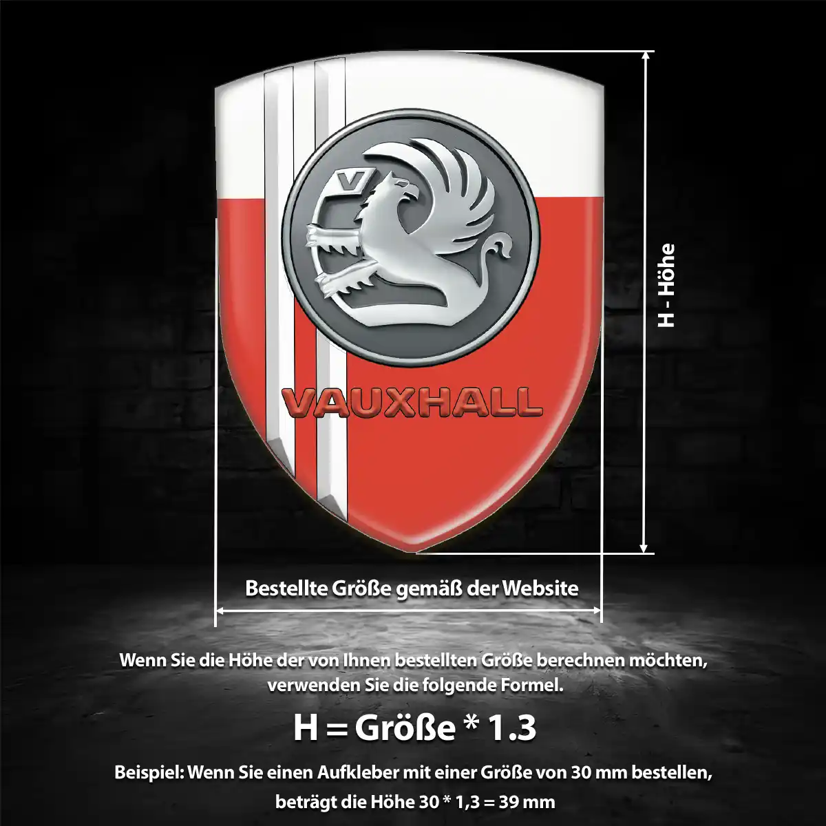 Vauxhall 3D Gel Aufkleber Silikon Interieurdesign