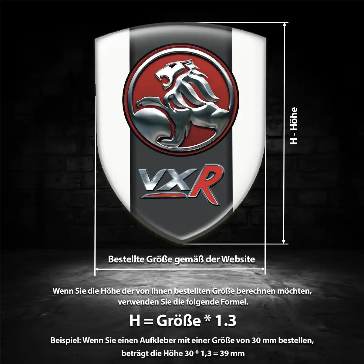 Vauxhall 3D Gel Aufkleber Silikon Premiumqualität