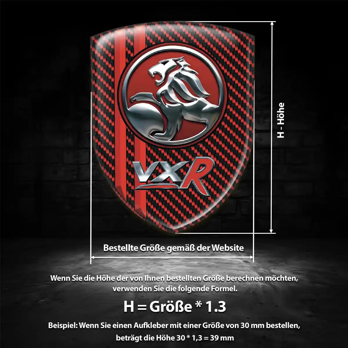 Vauxhall 3D Gel Aufkleber Silikon Stilvolles Design