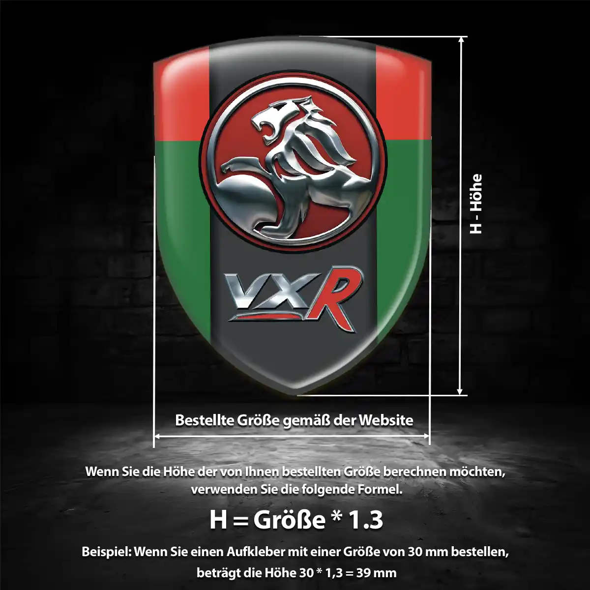 Vauxhall 3D Gel Aufkleber Tuningfahrzeug