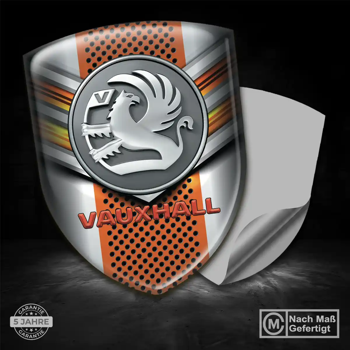 Vauxhall 3D Gel Aufkleber Wappen Anspruchsvolles Design