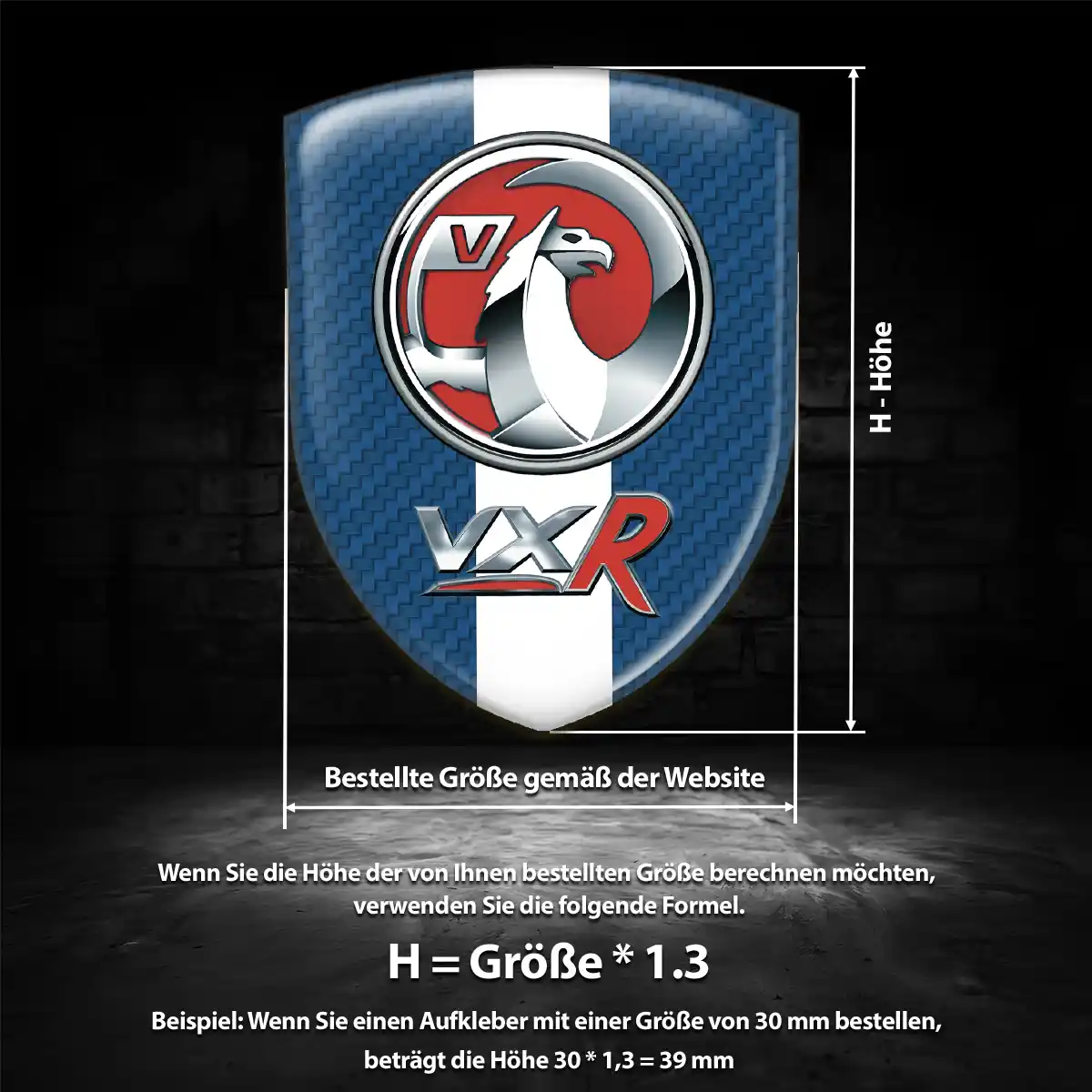 Vauxhall 3D Gel Aufkleber Wappen Auto Elegantes Design