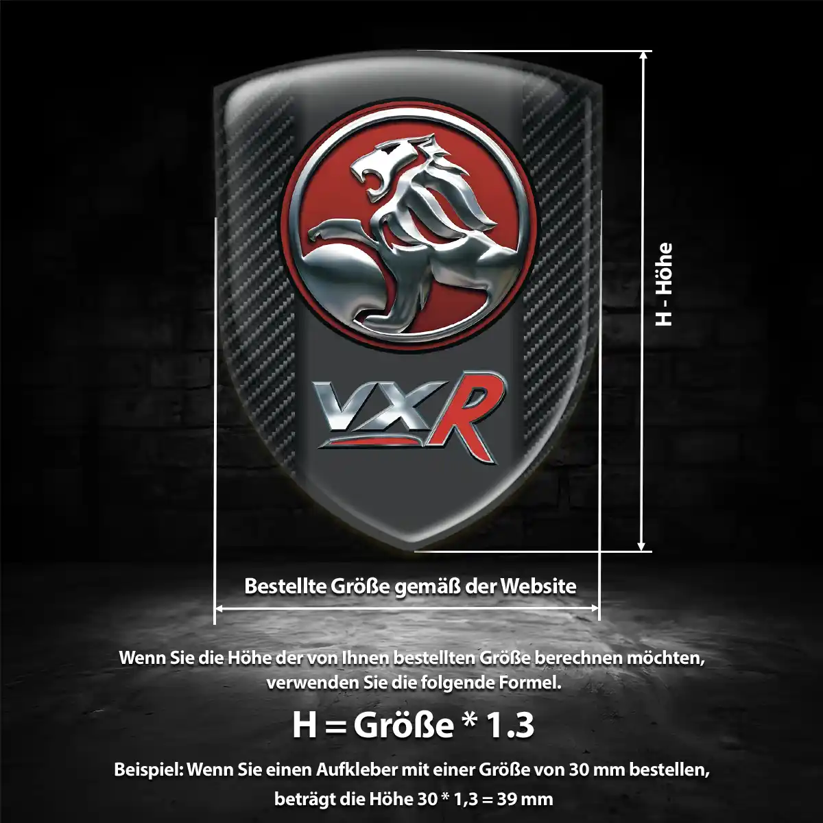 Vauxhall 3D Gel Aufkleber Wappen Auto Luxus-Edition