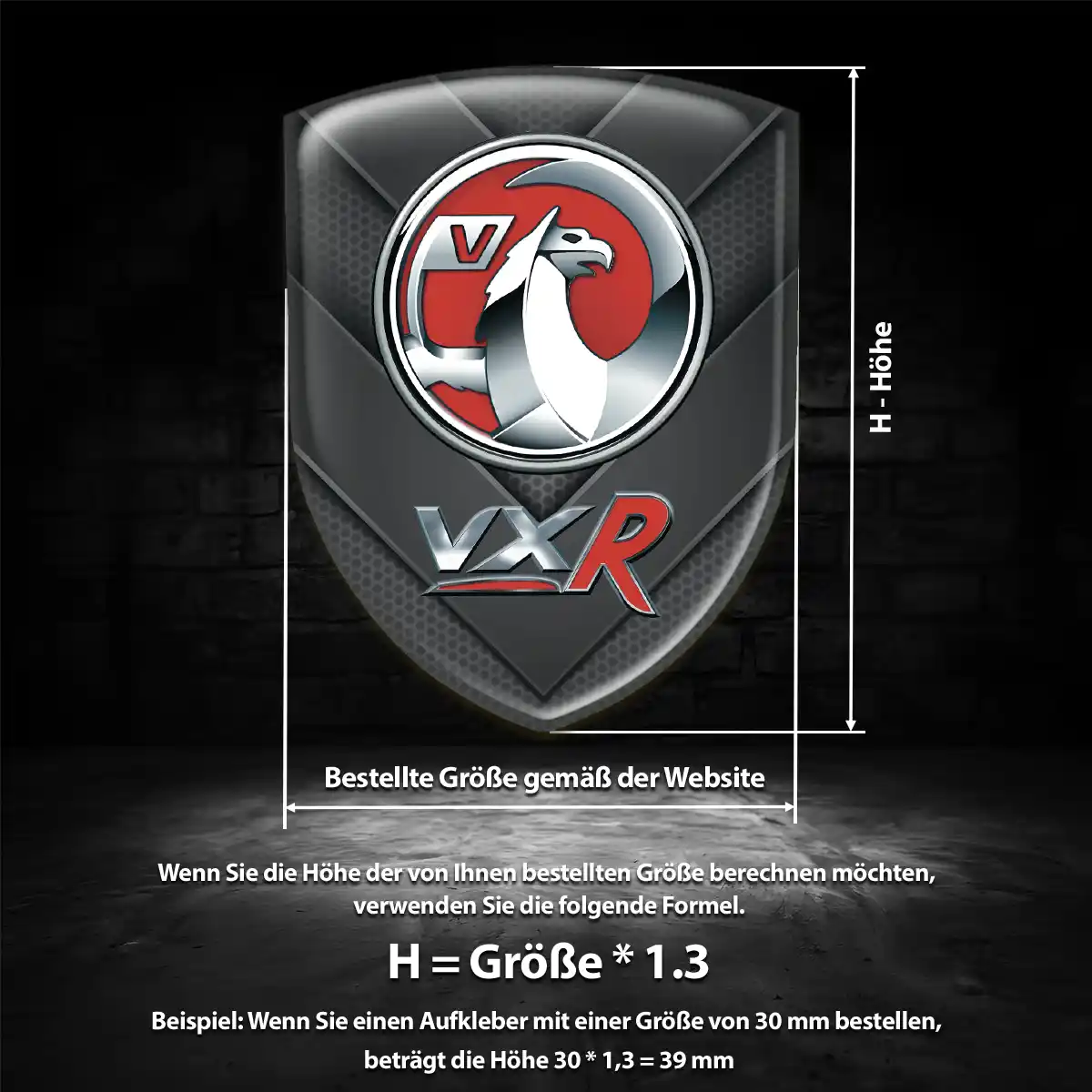 Vauxhall 3D Gel Aufkleber Wappen Auto Markenedition