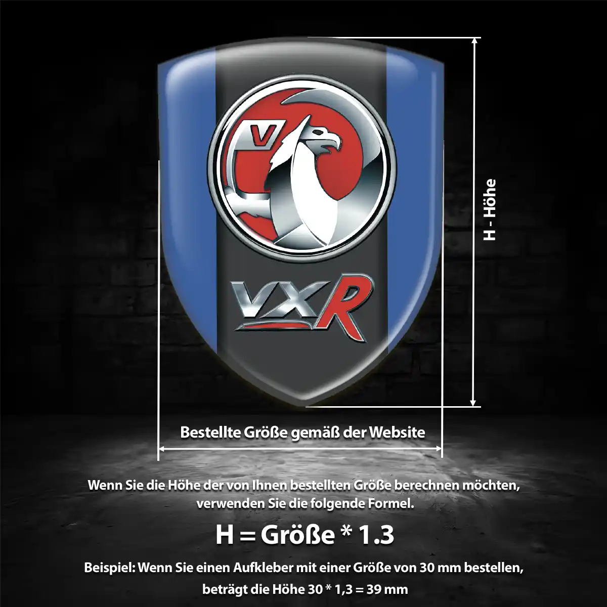 Vauxhall 3D Gel Aufkleber Wappen Auto Modernes Design