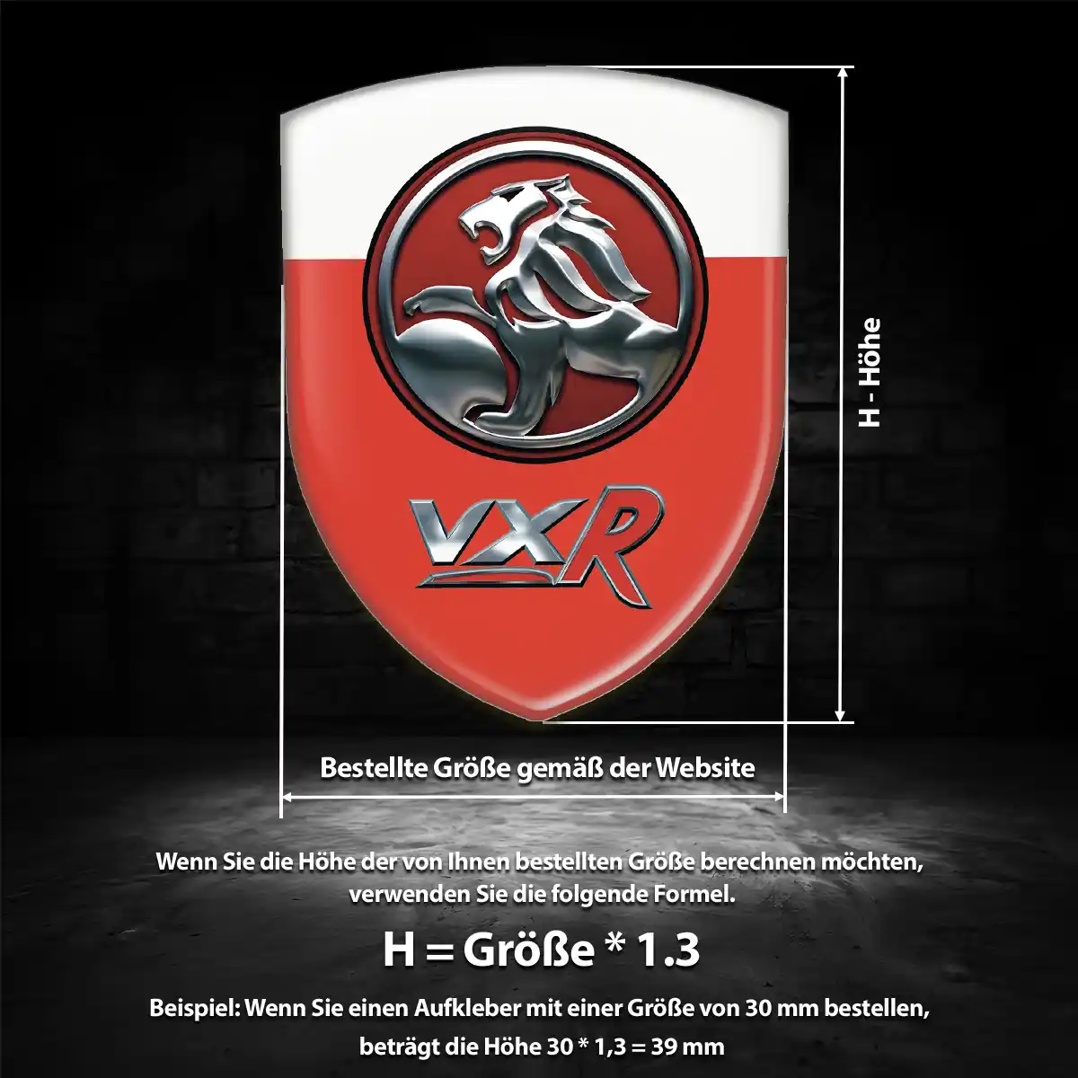 Vauxhall 3D Gel Aufkleber Wappen Erstklassige Qualität