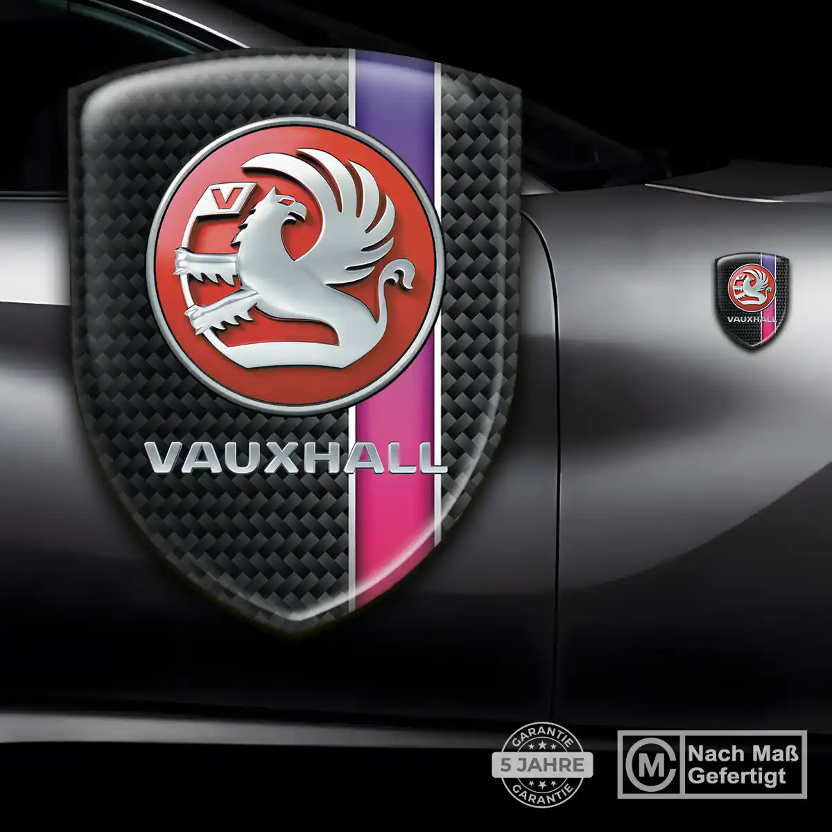 Vauxhall 3D Gel Aufkleber Wappen Luxus-Edition