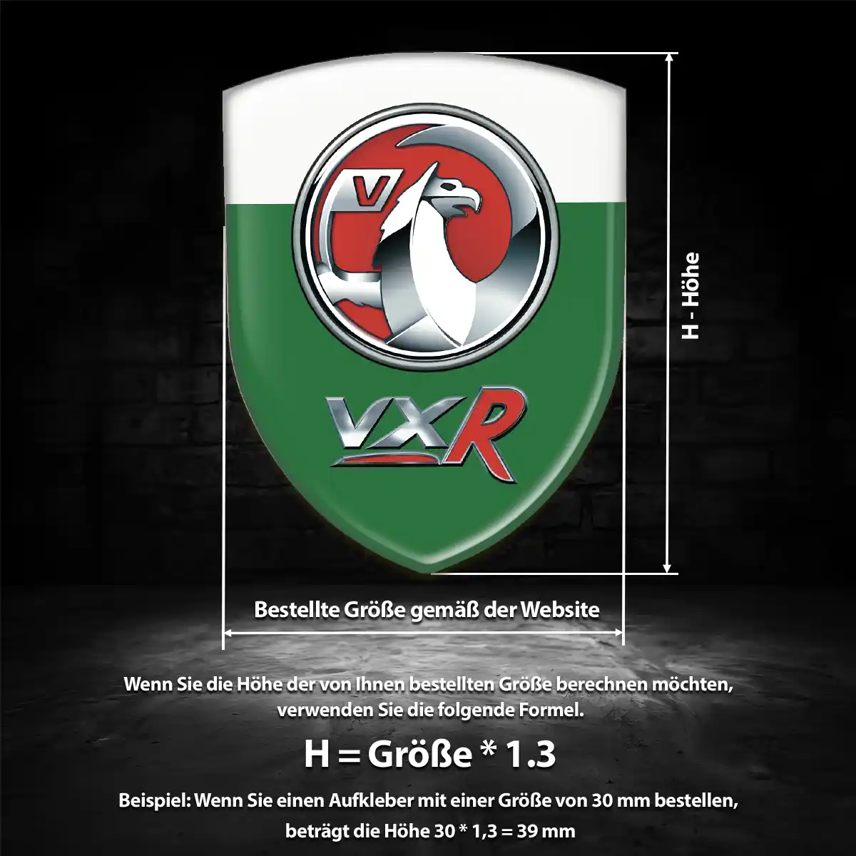 Vauxhall 3D Gel Aufkleber Wappen Premium-Edition