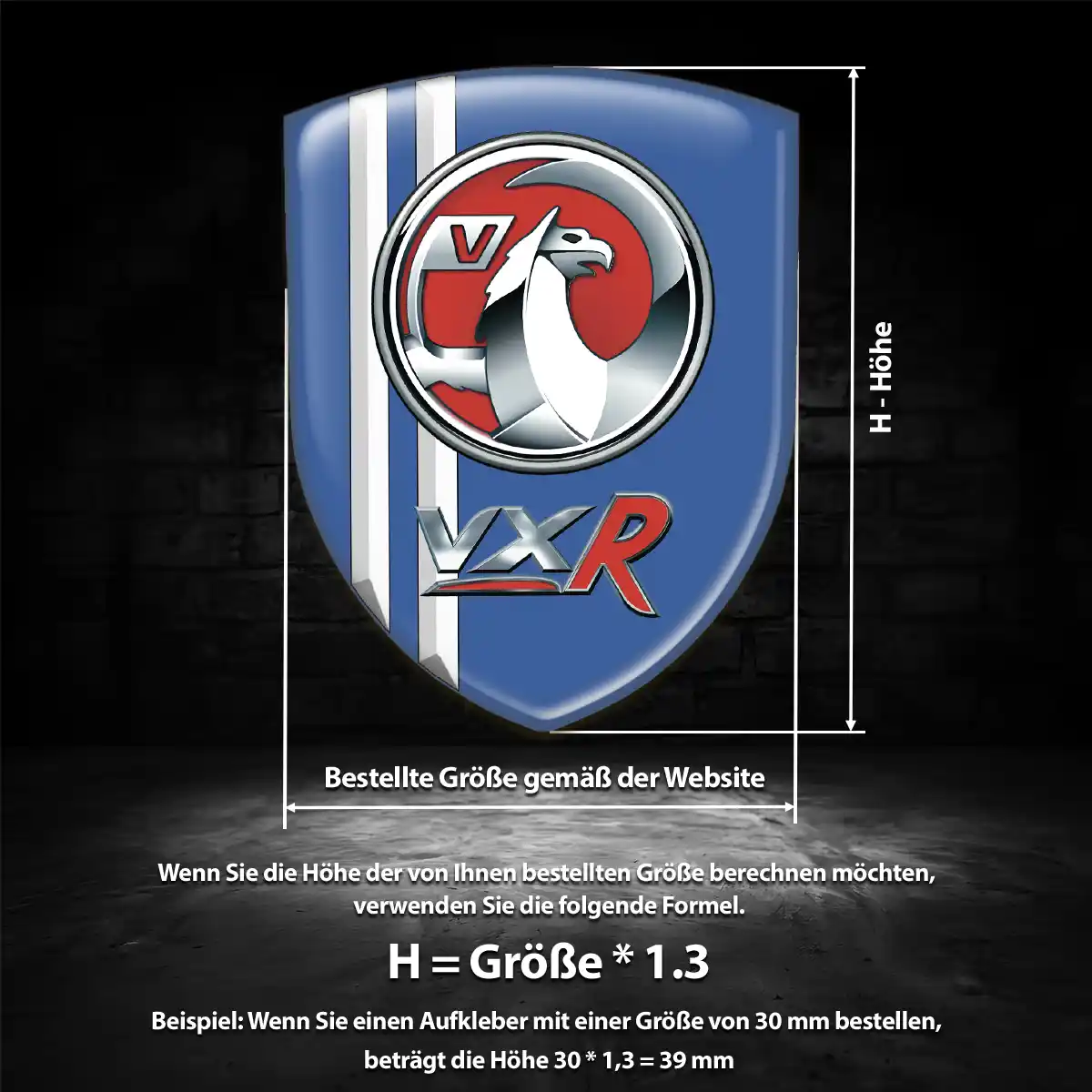 Vauxhall 3D Gel Aufkleber Wappen Premiumqualität