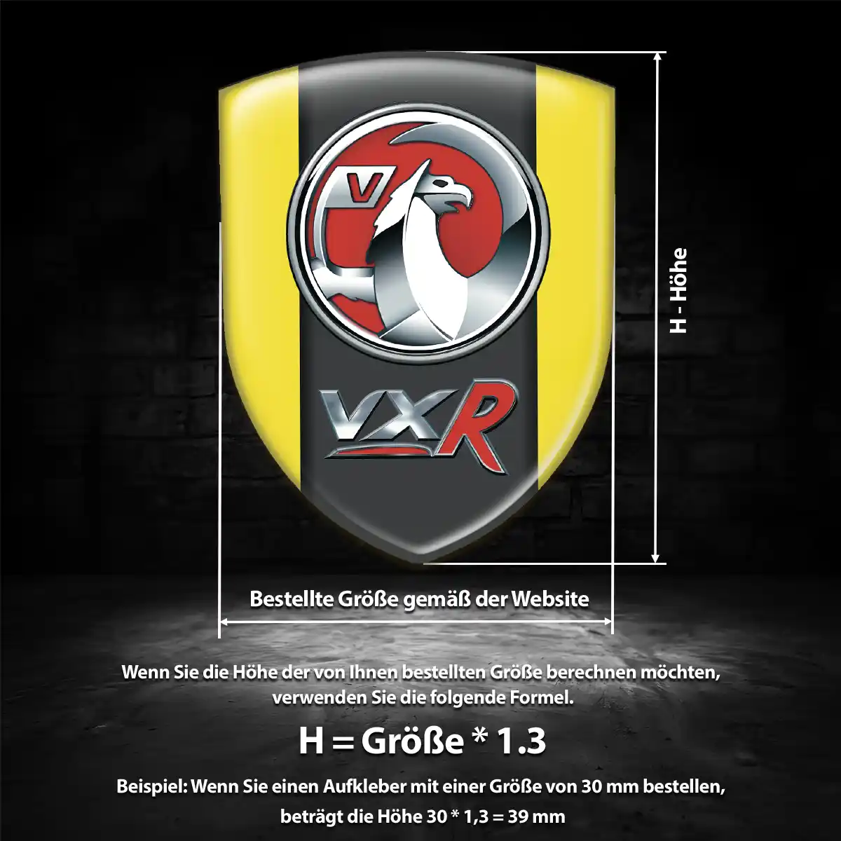 Vauxhall Aufkleber 3D Gel Emblem Anspruchsvolles Design