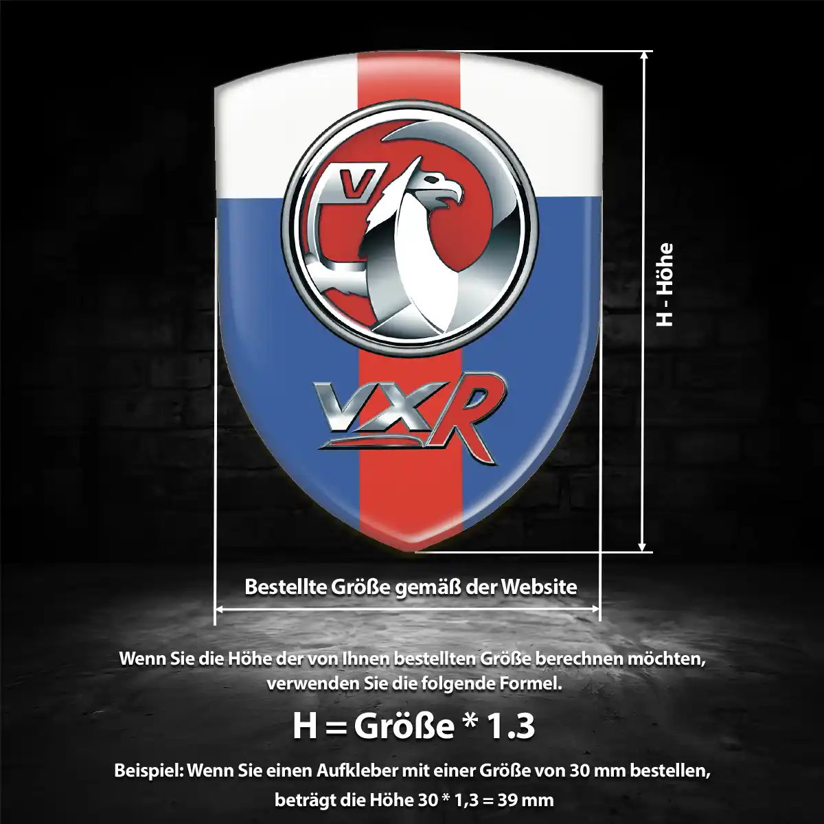 Vauxhall Aufkleber 3D Gel Emblem Auto Edles Design