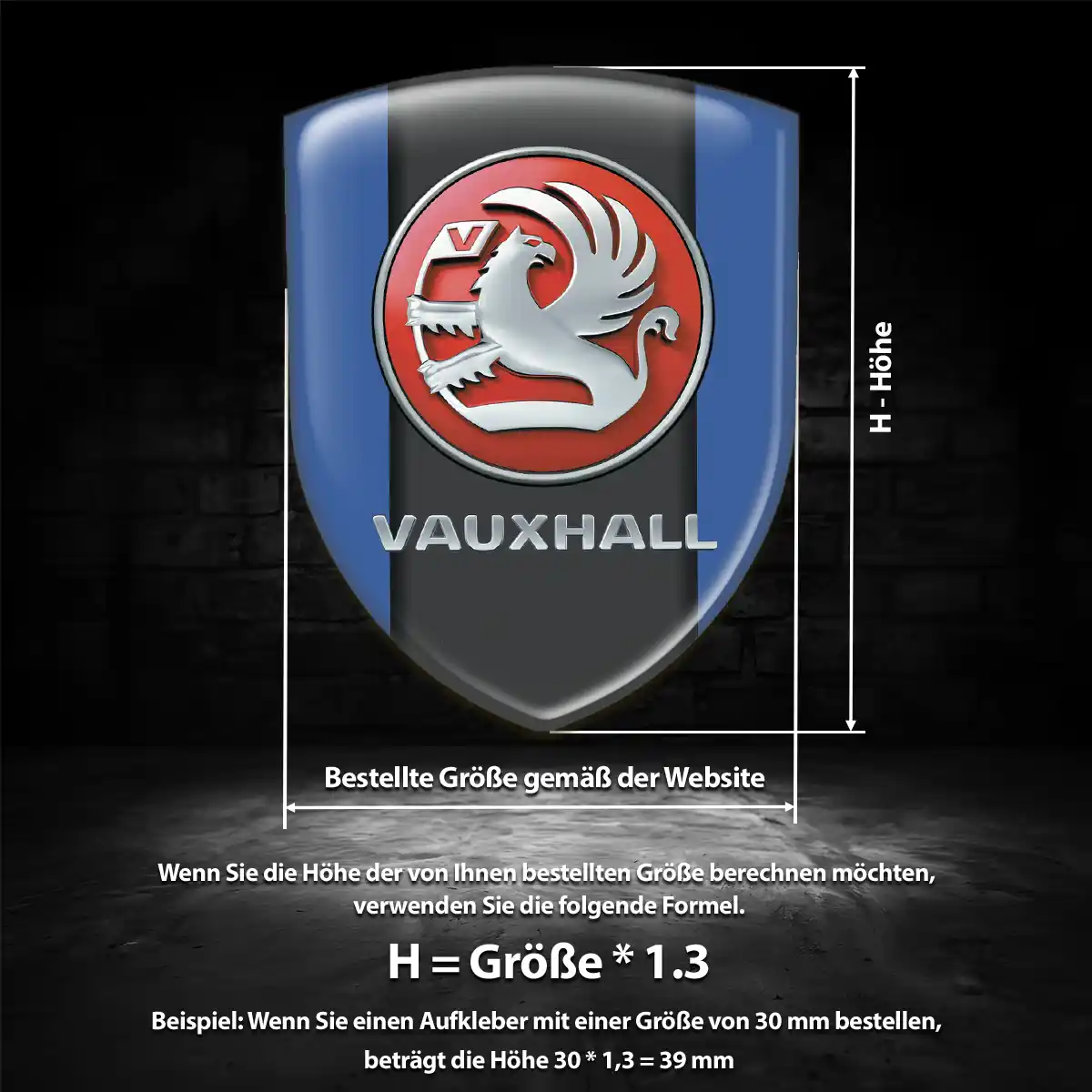 Vauxhall Aufkleber 3D Gel Emblem Auto Limitierte Auflage