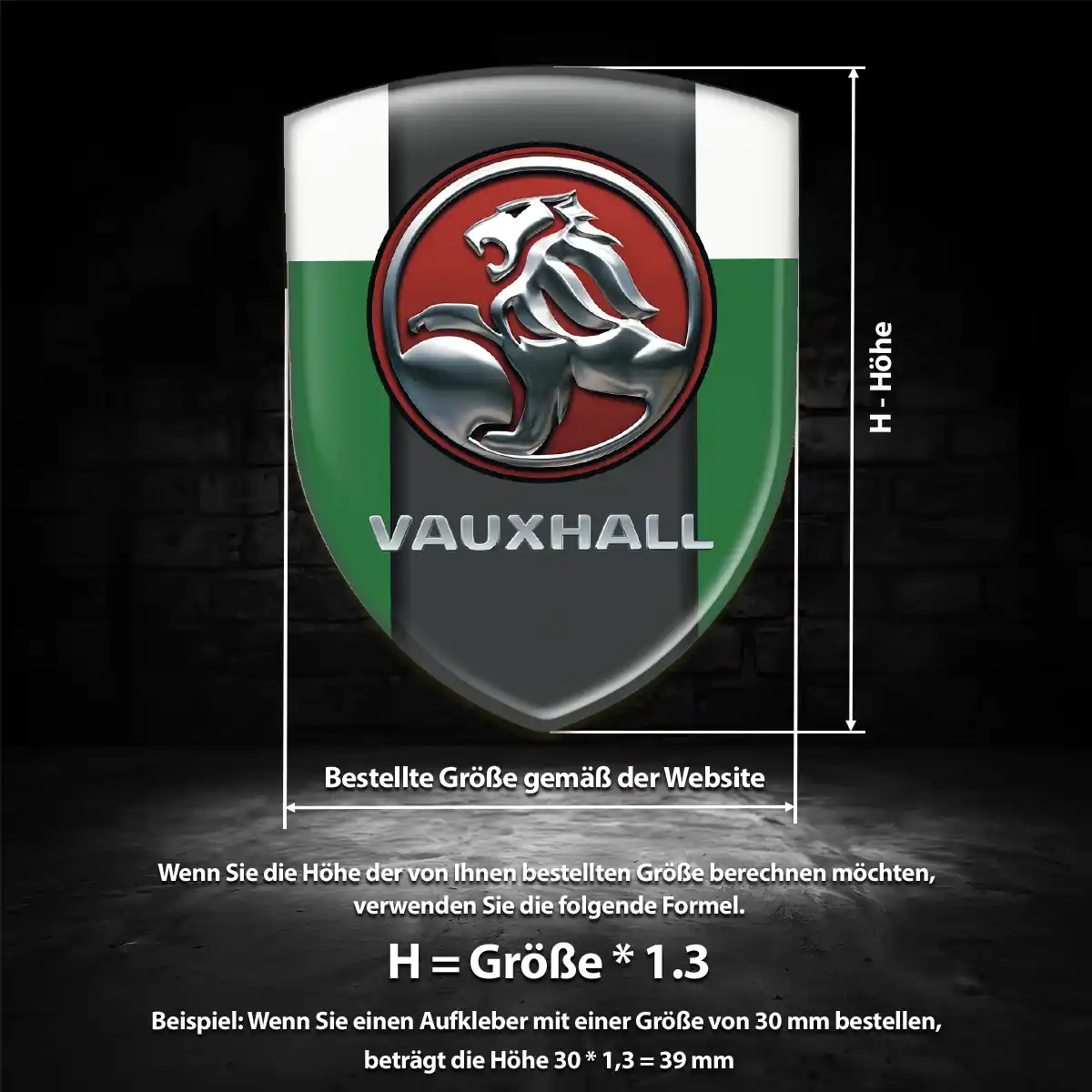 Vauxhall Aufkleber 3D Gel Emblem Auto Luxus-Edition