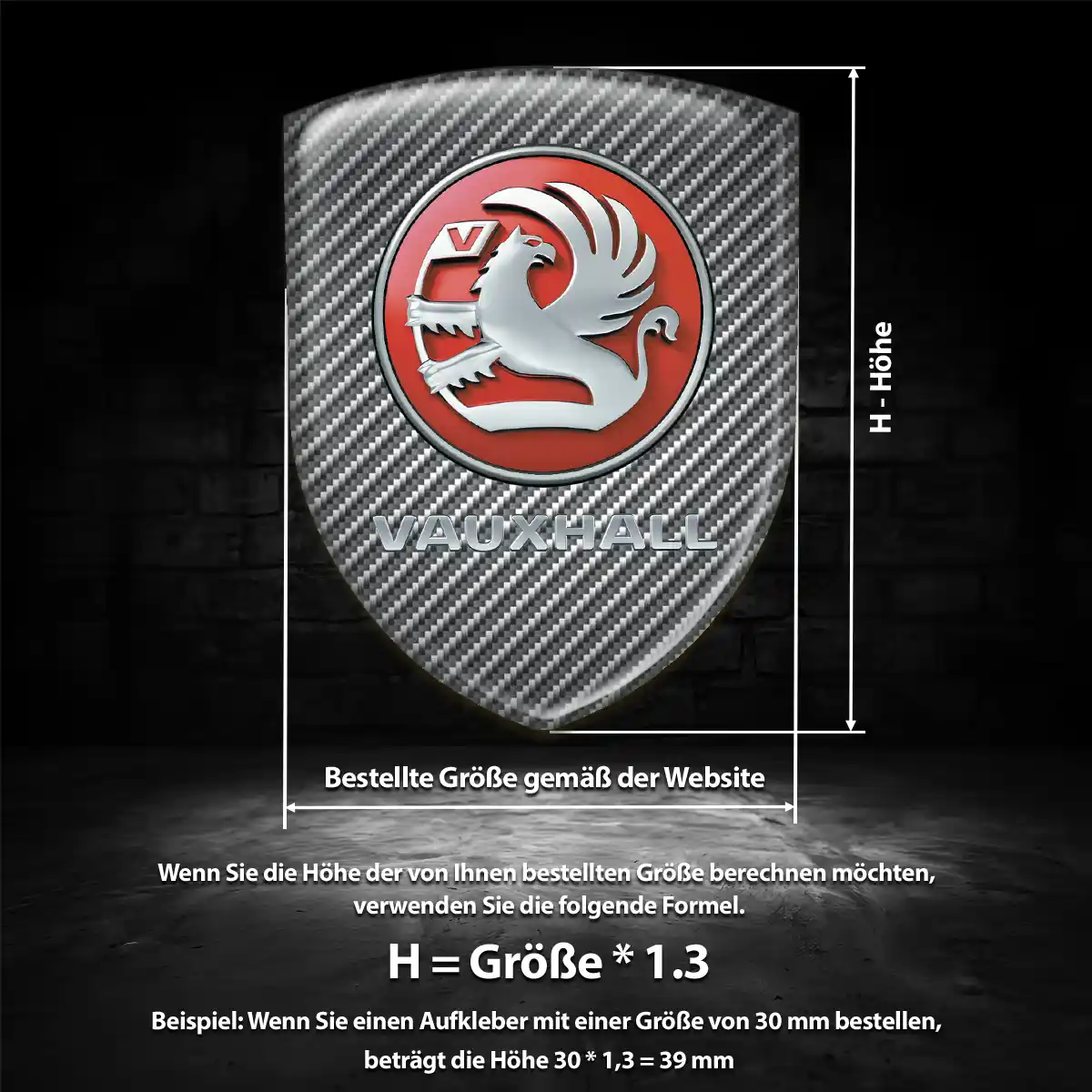 Vauxhall Aufkleber 3D Gel Emblem Auto Premium-Edition