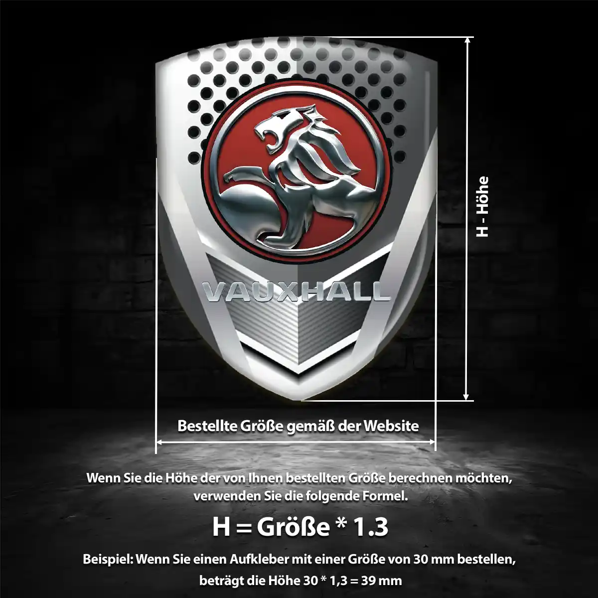 Vauxhall Aufkleber 3D Gel Emblem Auto Stilvolles Design
