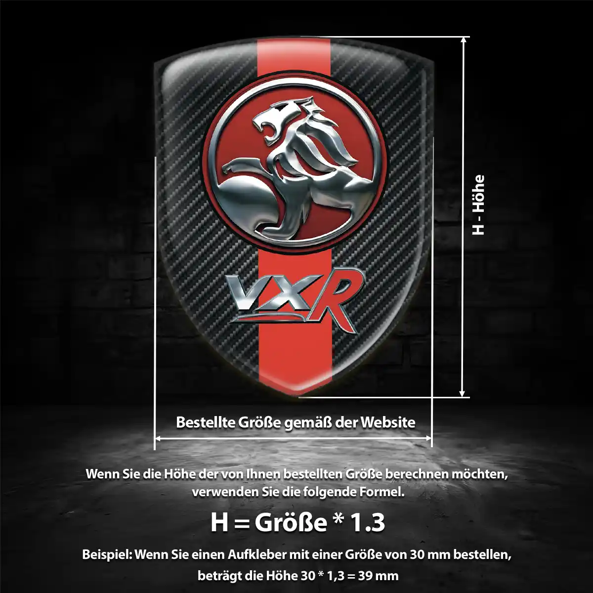 Vauxhall Aufkleber 3D Gel Emblem Erstklassige Qualität