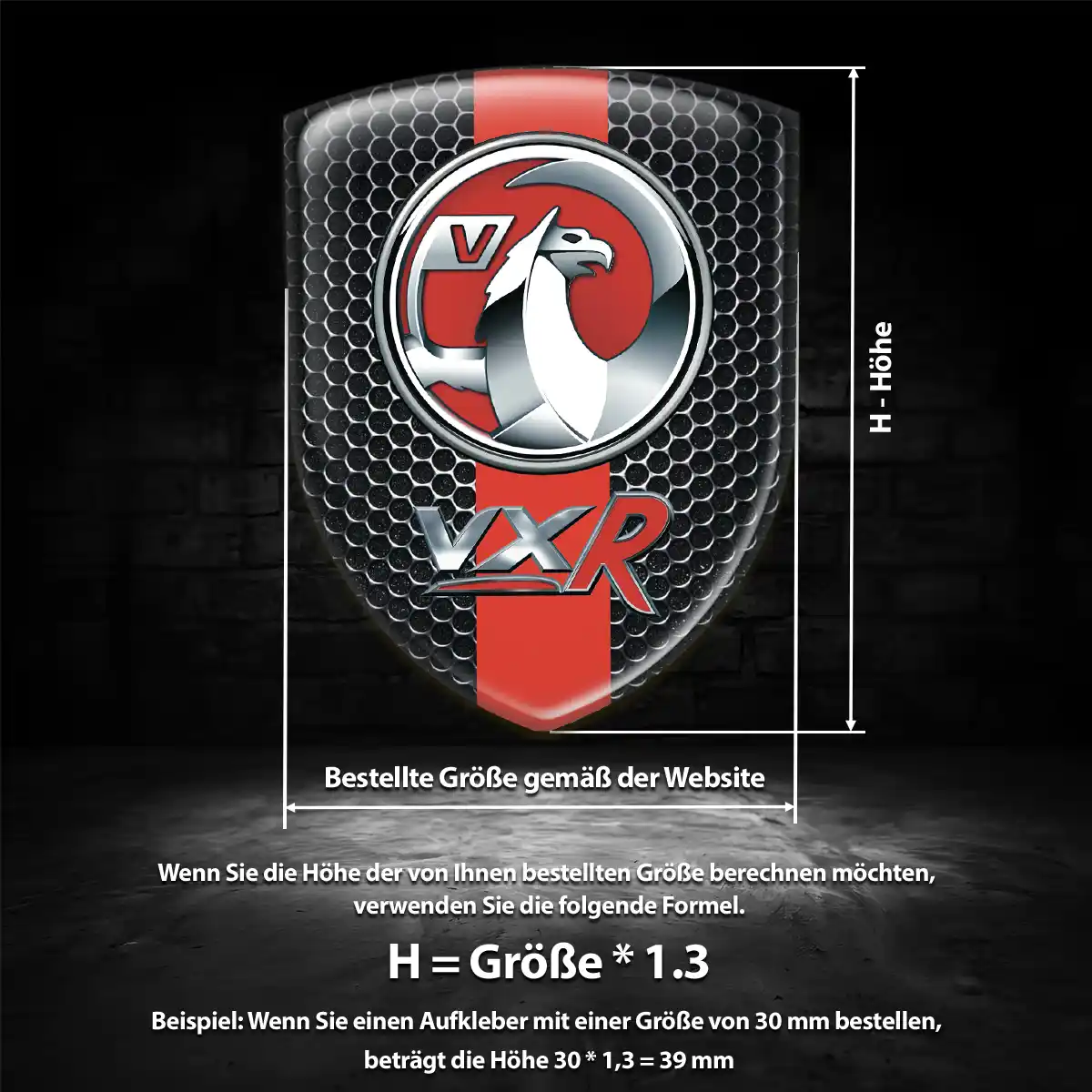 Vauxhall Aufkleber 3D Gel Emblem Exterieurdesign