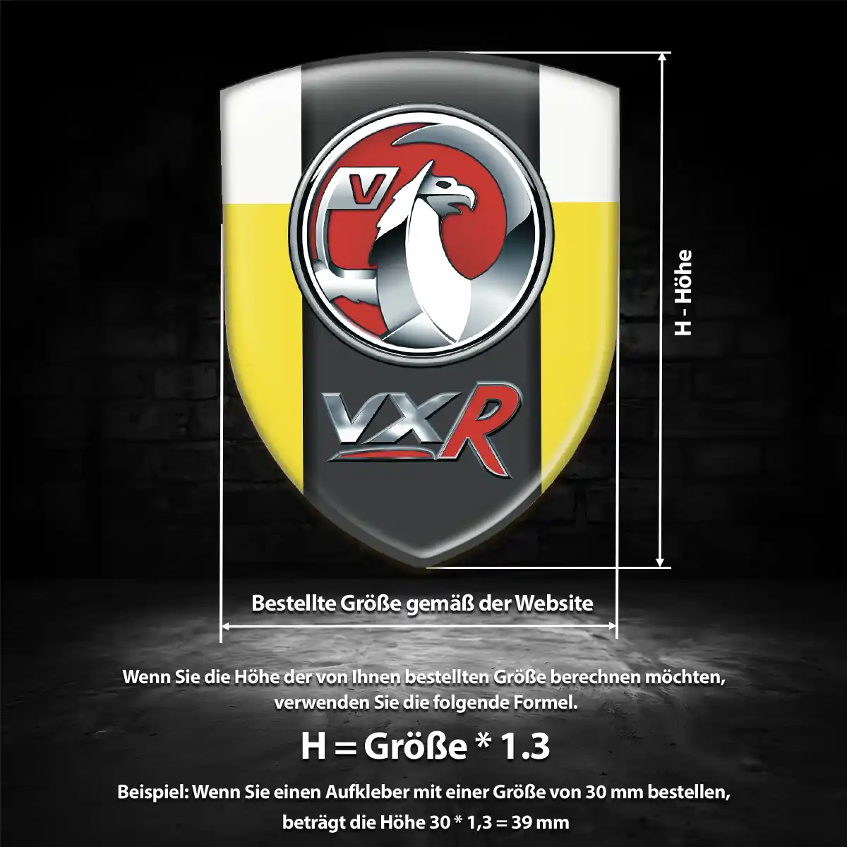 Vauxhall Aufkleber 3D Gel Emblem Luxus-Edition