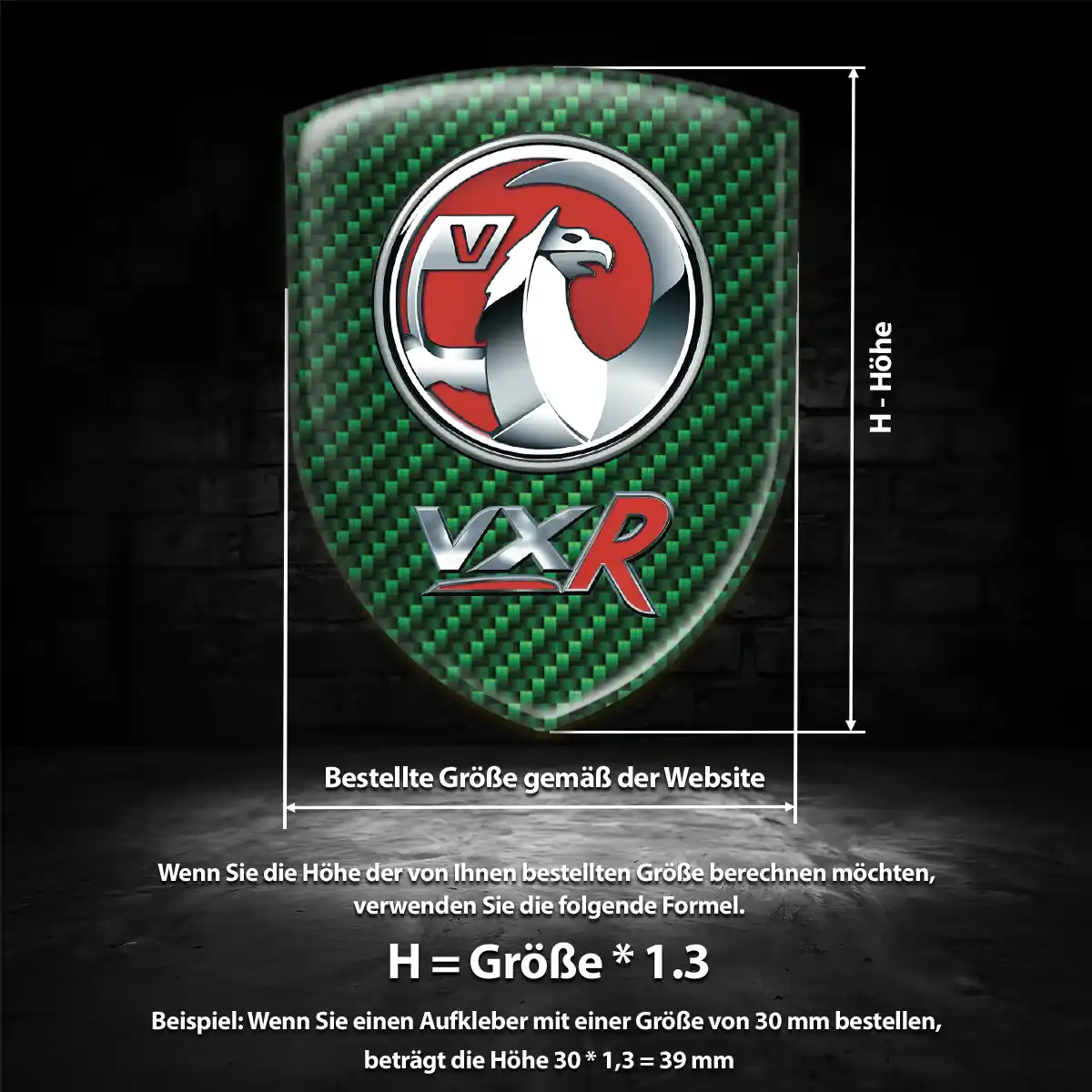 Vauxhall Aufkleber 3D Gel Emblem Markenedition