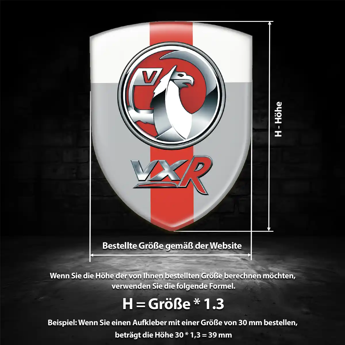 Vauxhall Aufkleber 3D Gel Emblem Modernes Design